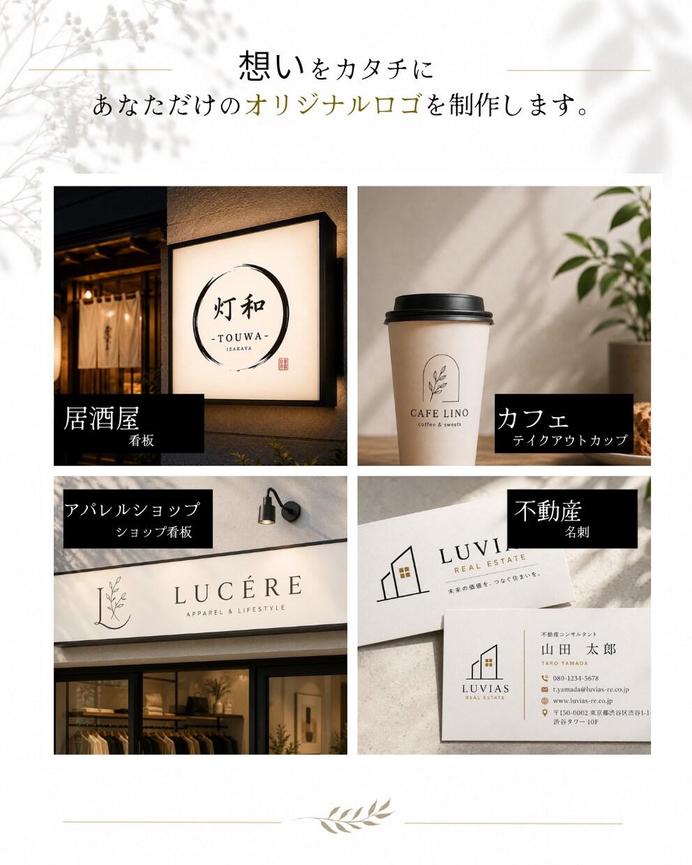 想いが伝わる上品なロゴ制作します ブランド価値が伝わるロゴをご提案します イメージ3