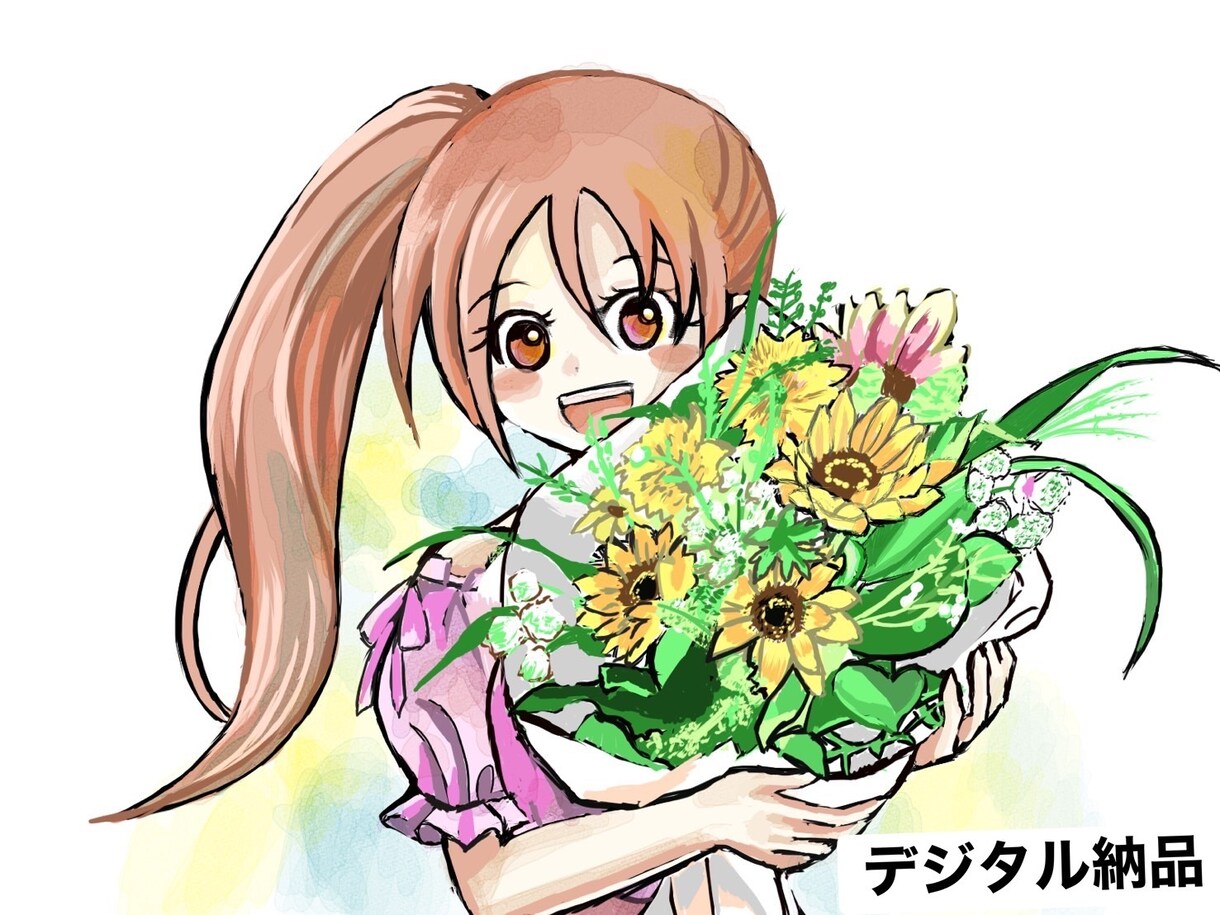 温かみのある水彩タッチの年賀状イラスト等描きます 水彩タッチで、贈りたい気持ちごと絵にします イメージ6
