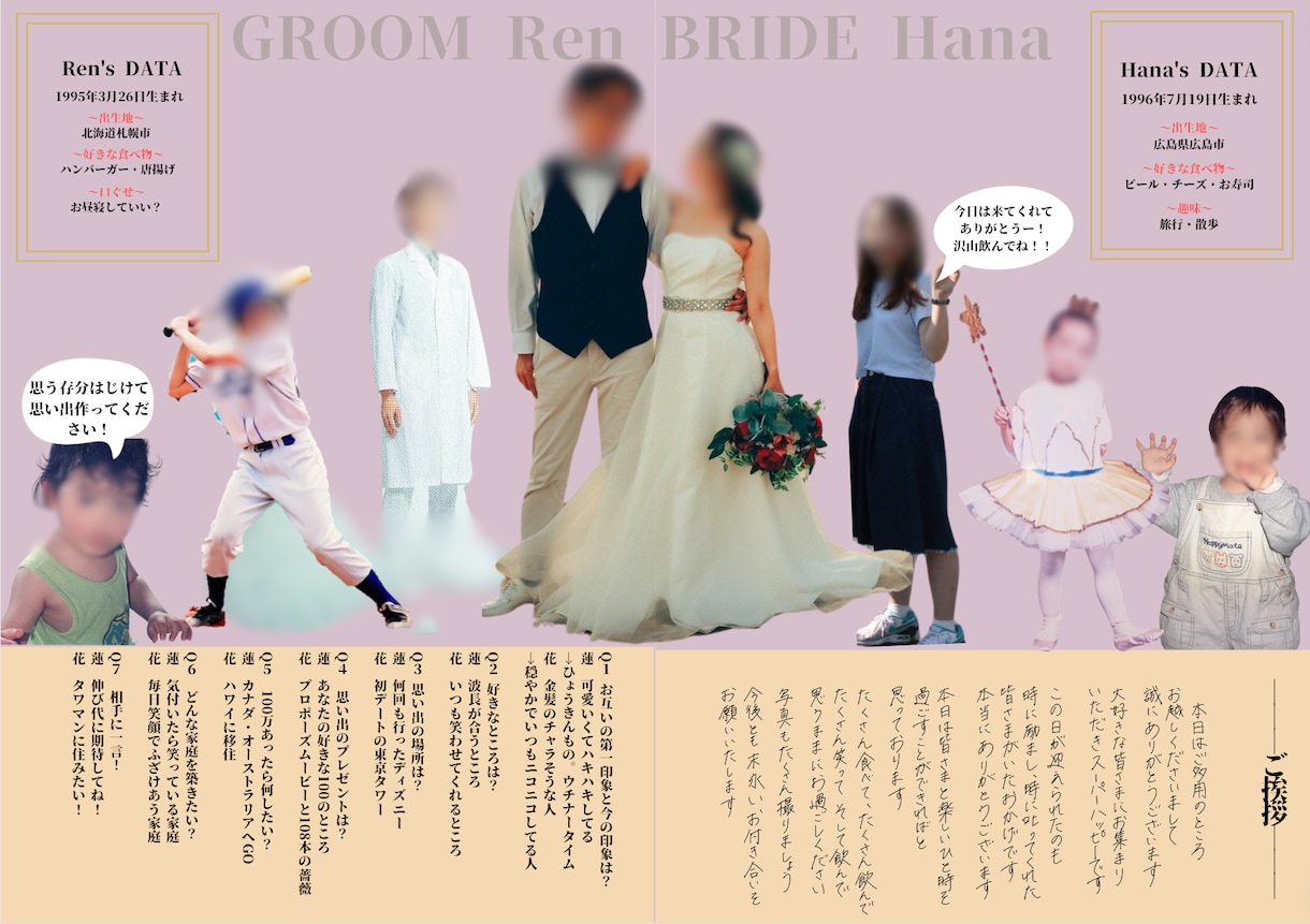 簡単大好評◎プロフィールブックテンプレート渡します 【即日納品】簡単×おしゃれで！忙しい結婚式準備を効率化！ イメージ2