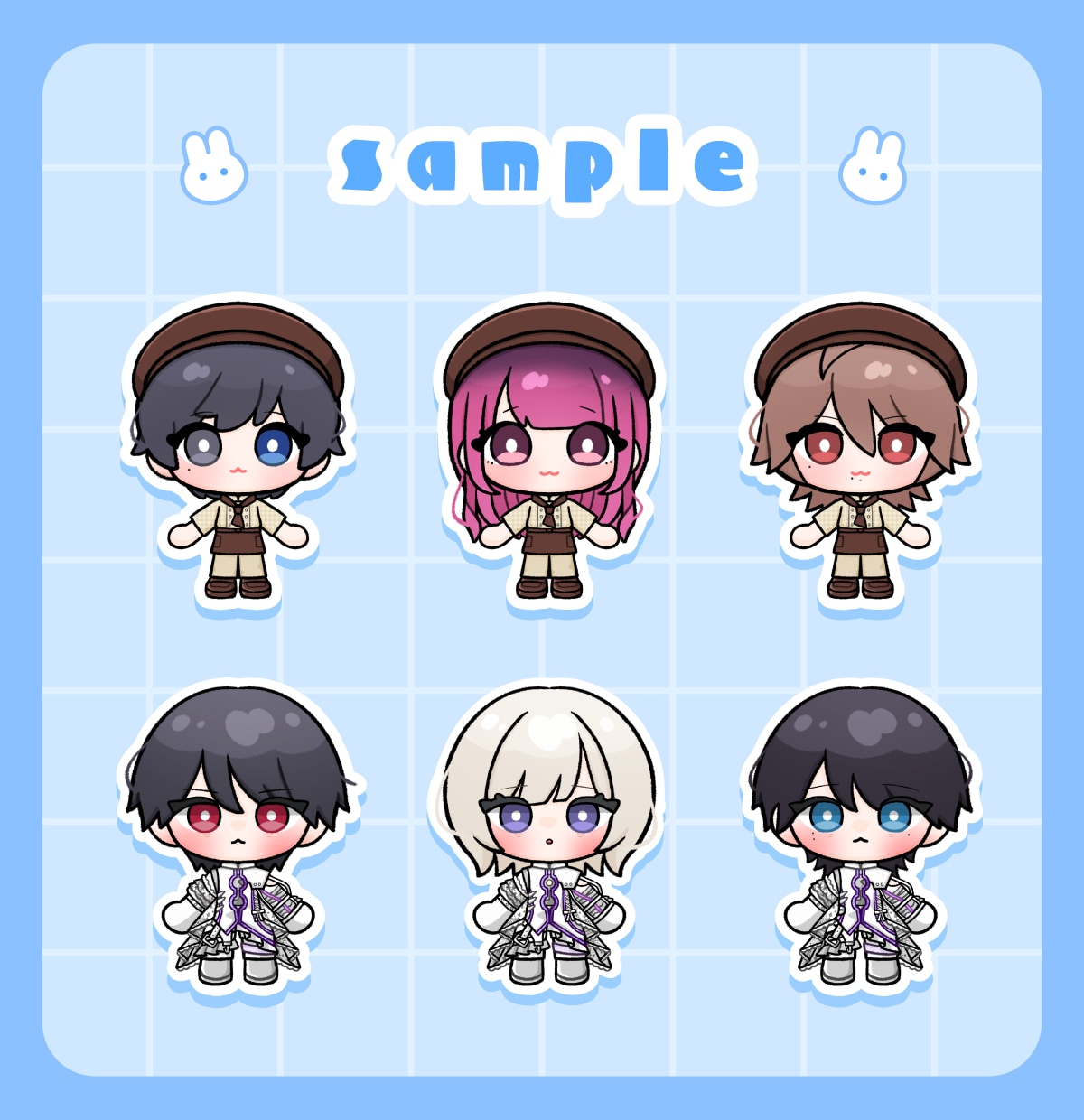 配信活動・グッズ展開向けのミニキャラ制作します Vtuber・アイドル向け！もちもちミニキャラ制作します イメージ8