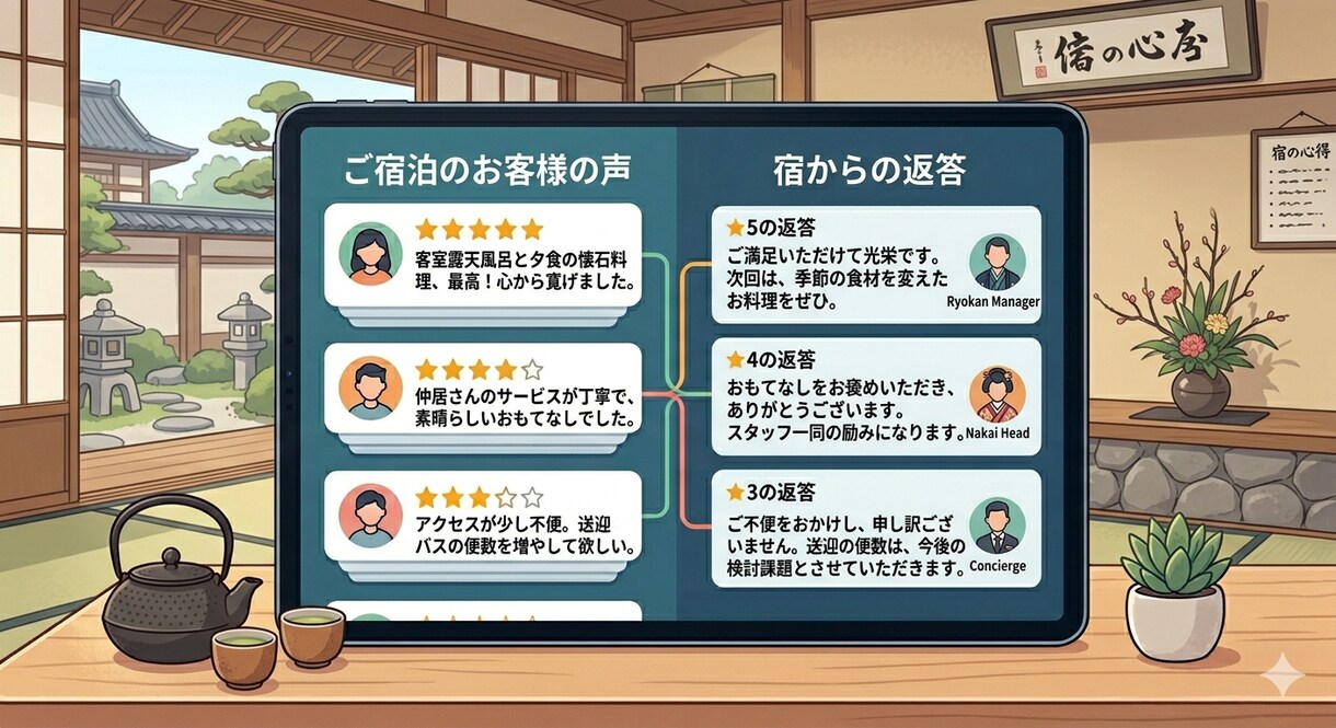 ホテルマネージャーが口コミ返信をサポートします 現役ホテルフロントマネージャーが口コミ返信の代行や添削 イメージ2