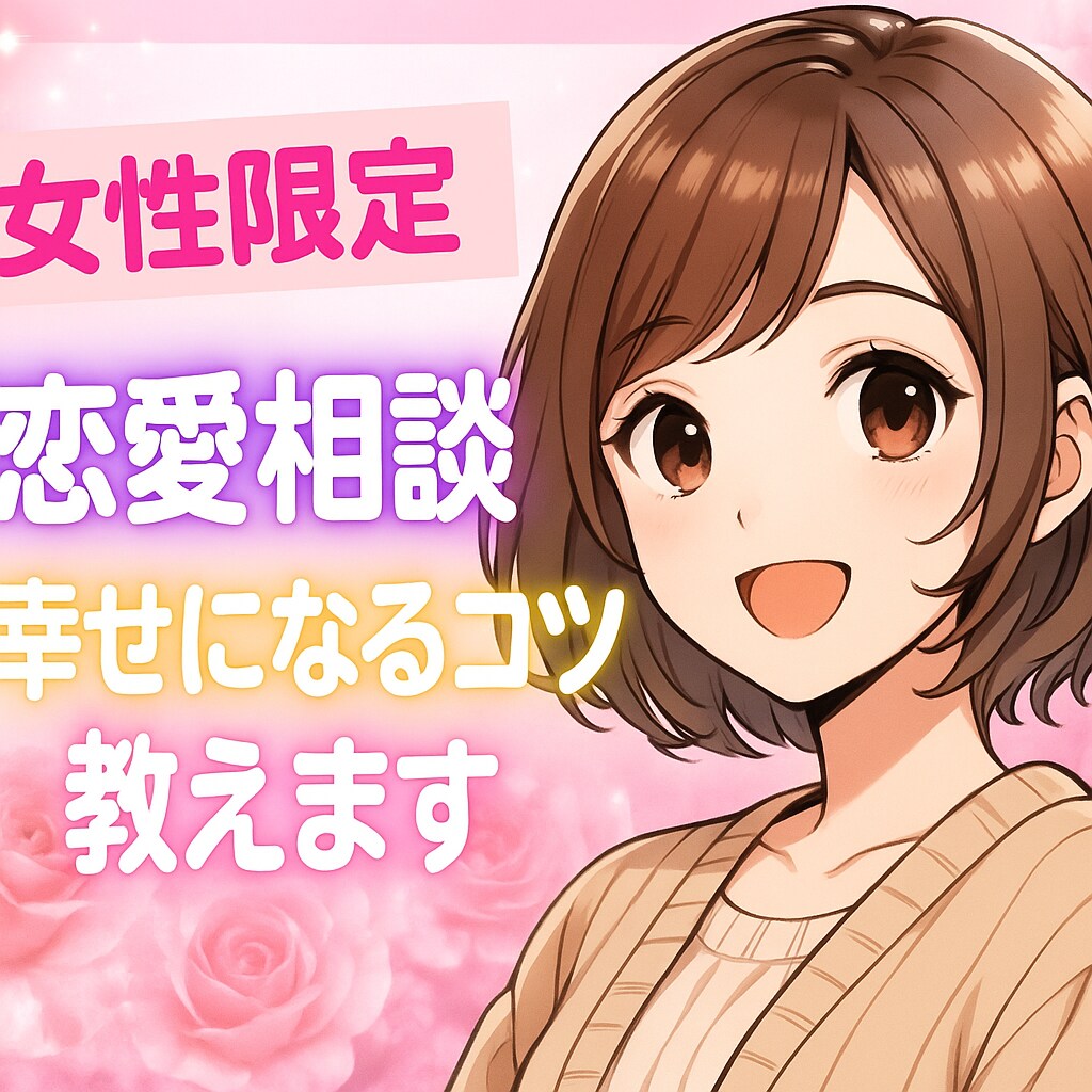 追いかける恋から愛されキャラに❤️恋愛相談乗ります 女性限定！あなたらしく愛される方法一緒に考えます♡ イメージ1