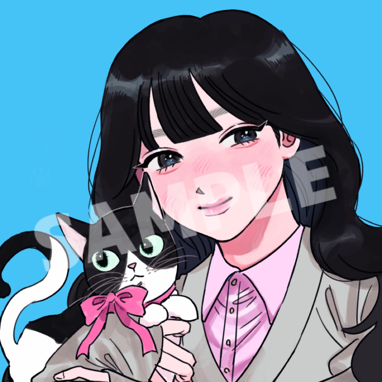 韓国っぽイラスト/SNSアイコン描きます アイコン・サムネ・似顔絵プレゼント・挿絵などに！ イメージ6