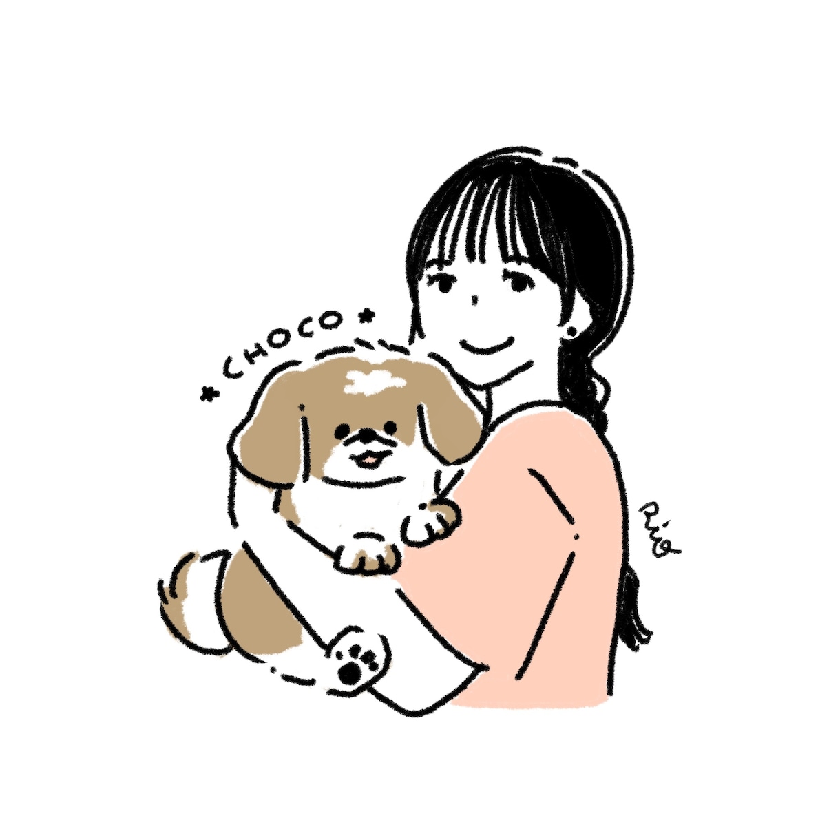 うちの子・ペットイラストを可愛く描きます アイコンやプレゼントに最適!商用利用OK・修正3回無料 イメージ1