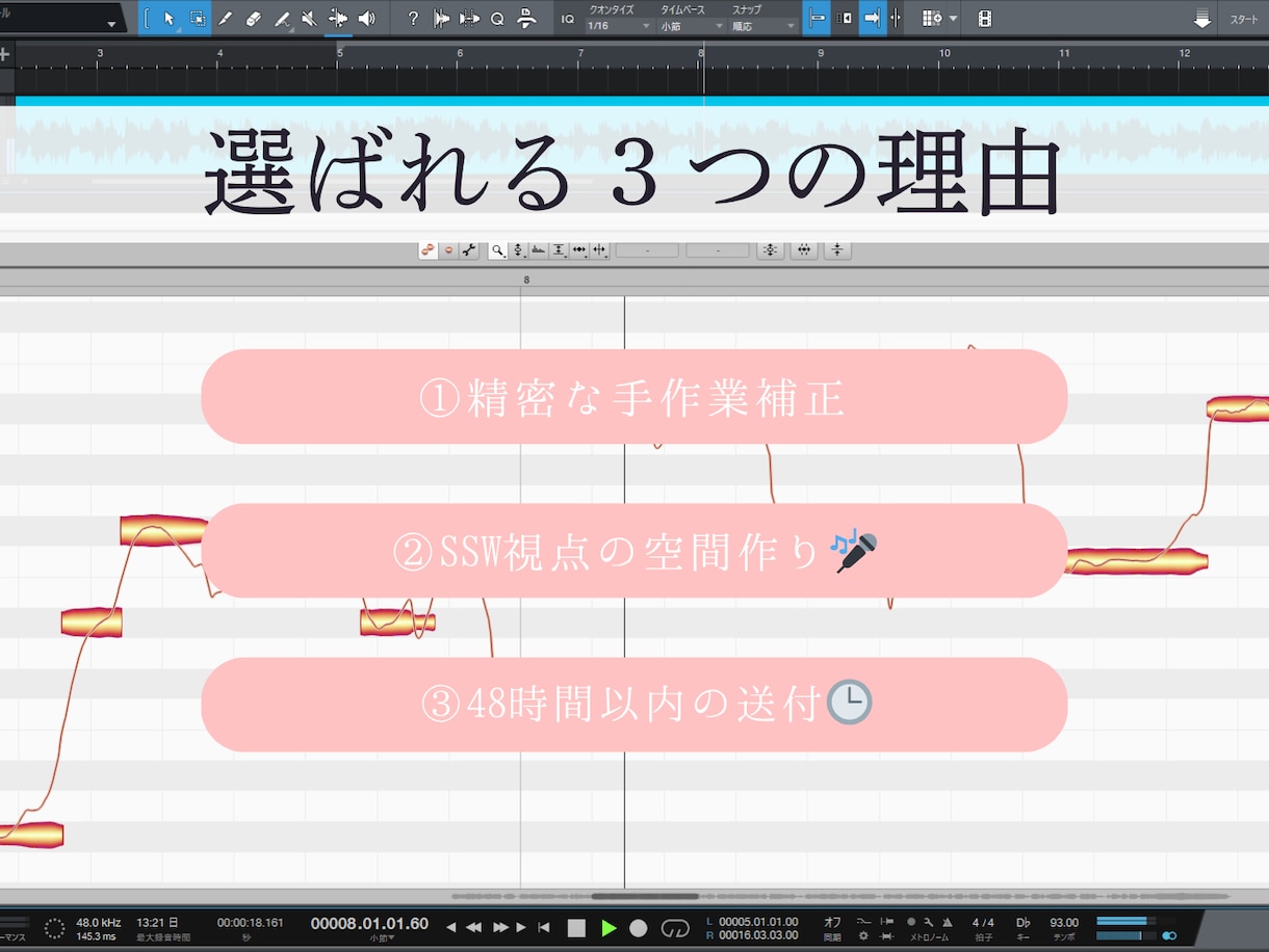 歌ってみたミックス！プロの補正と艶出しで仕上げます あなたの歌声の魅力を最大化！プロ仕様のエディットを応援価格で イメージ2