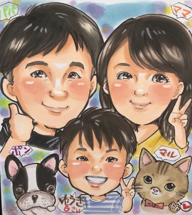 初めての方歓迎！水彩手描きの可愛い似顔絵お描きます 還暦米寿金婚式ウェディングなど、お急ぎも一度ご相談下さい イメージ9
