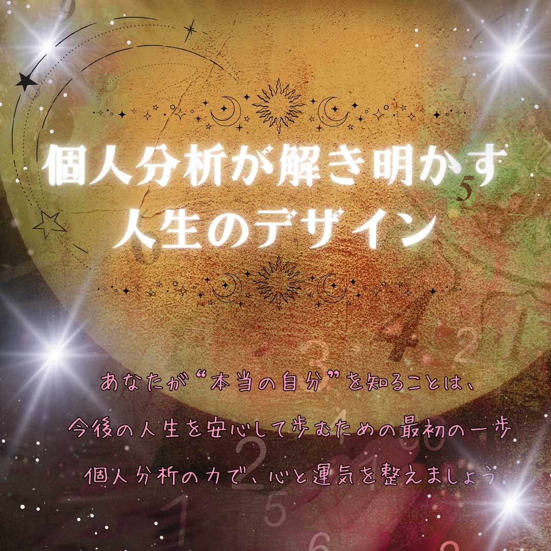 個人分析鑑定でオリジナルレポート作成します 様々な手法で個人分析！適正レポートを作成して開運しましょう イメージ1