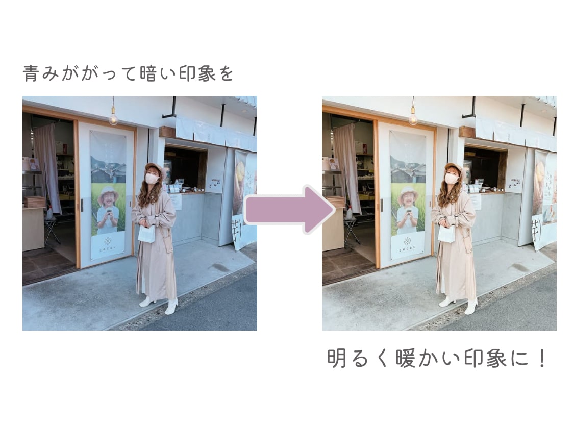 写真加工・レタッチいたします お写真をレタッチで明るさや色味、雰囲気などを加工いたします♪ イメージ2