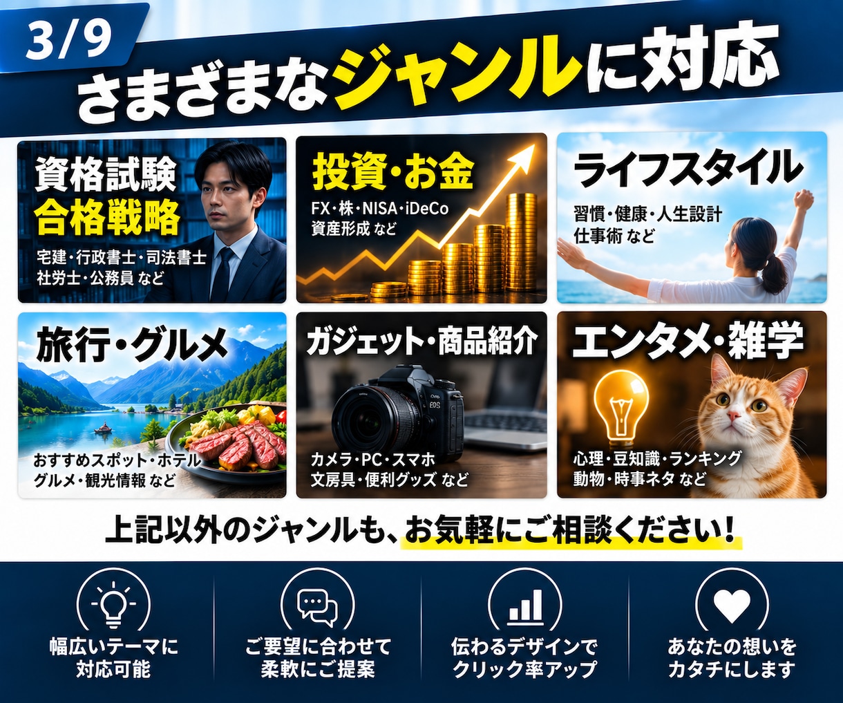 クリックされるサムネをYouTuberが作ります サムネに入れる言葉もお任せOK！クリックされる1枚を作ります イメージ3