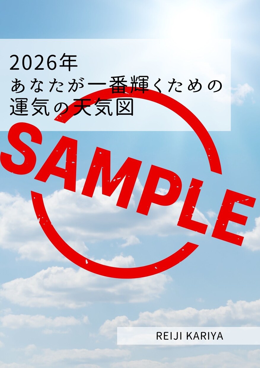 2026年の運勢と攻略法。運気の天気図を作ります 漠然とした不安を消す。あなた専用の「2026年計画書」 イメージ2
