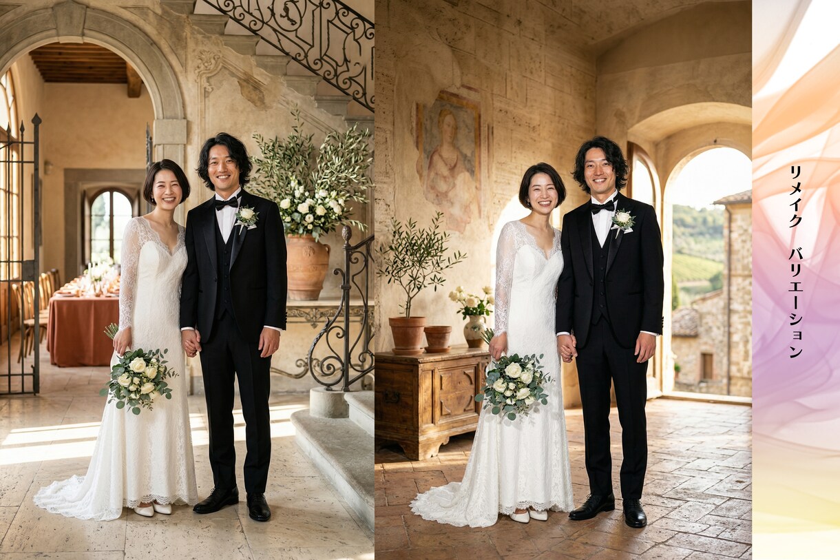 結婚写真【美的に♪リメイク】各種記念写真承ります ｜◆著名タレント多数撮影の実績◆背景合成レタッチリメイク♪ イメージ8
