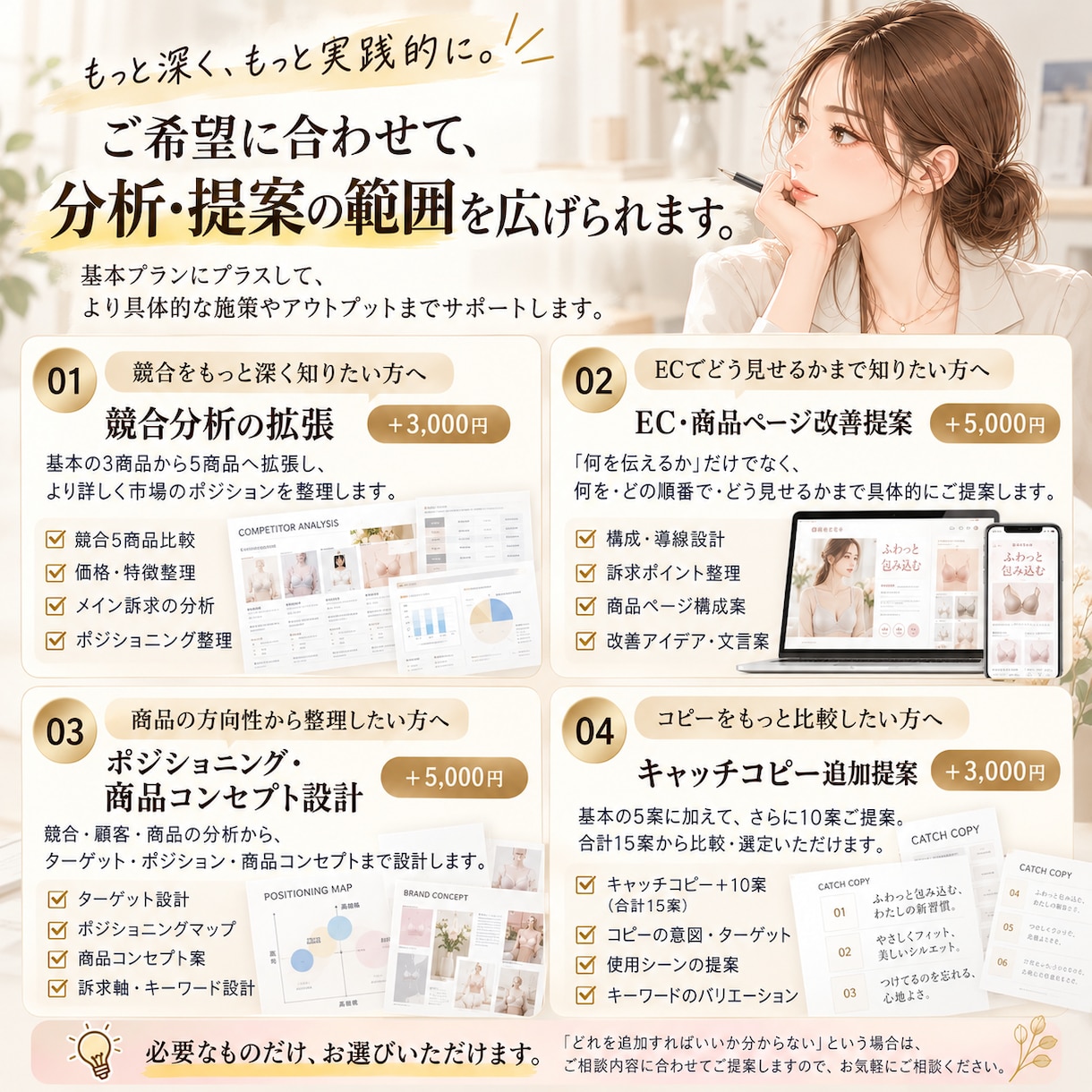 売れる理由を分析し、刺さるキャッチコピー作ります 商品企画の現役リーダーが競合・顧客から強みを言語化 イメージ8