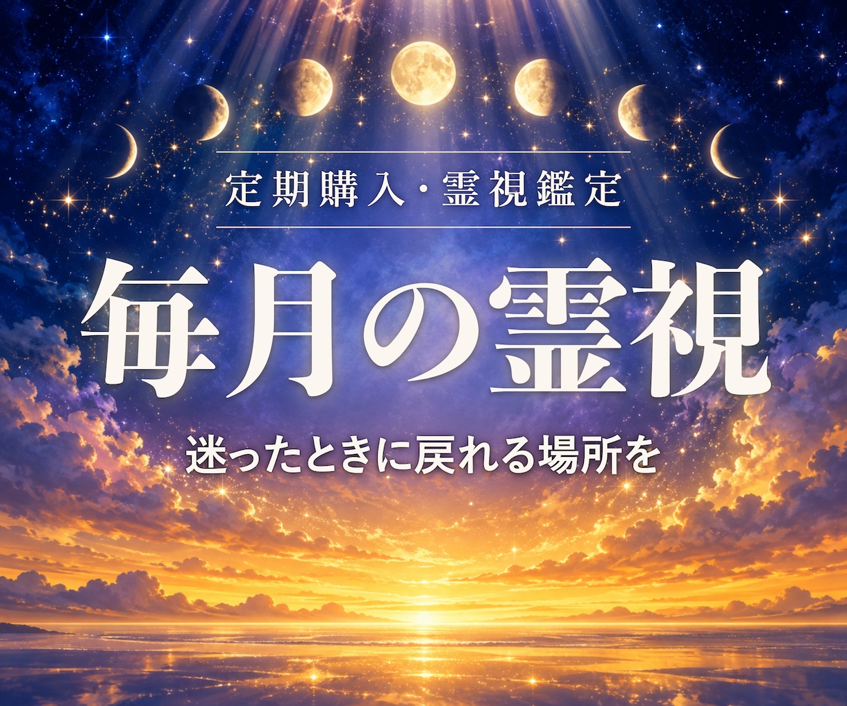 毎月1回、お二人の今の流れを霊視してお届けします 月に一度、迷ったときに戻れる場所を持ちませんか イメージ1