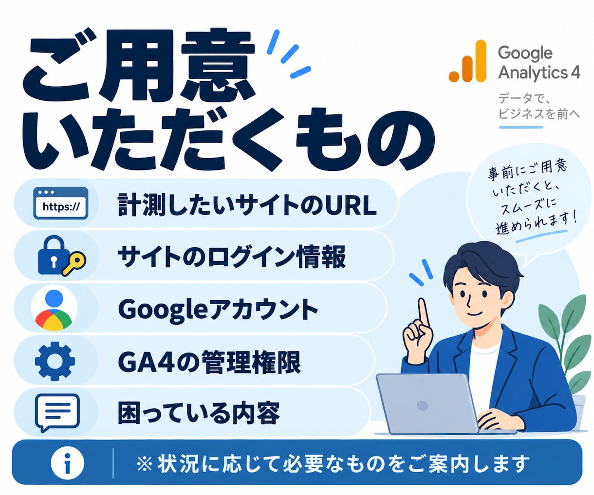 GA4設定・計測状況を確認します GA4の初期設定から、数字が出ない・おかしい時の確認まで対応 イメージ6