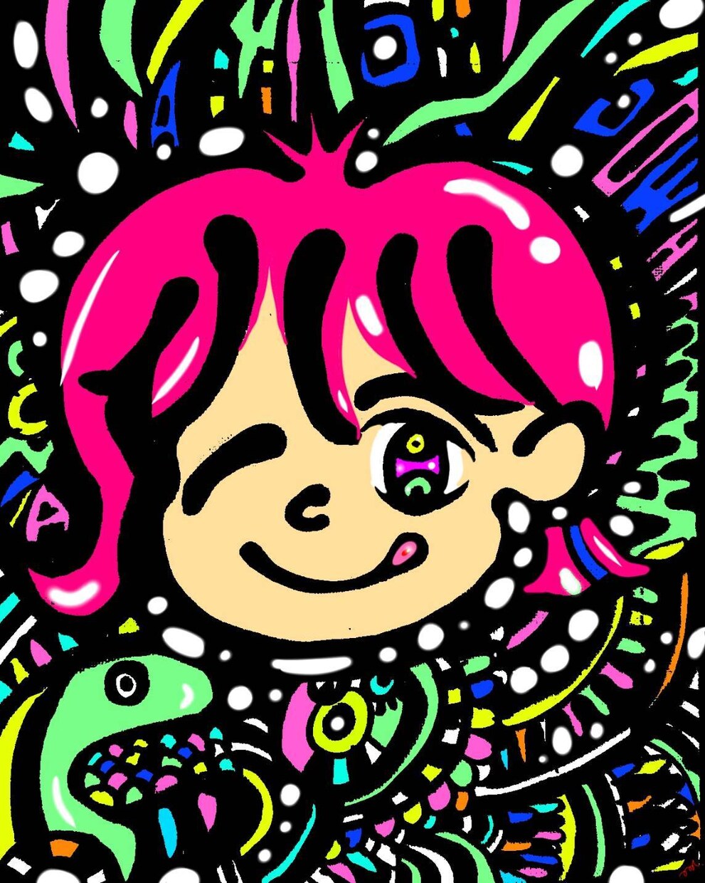 独特でポップでカラフルなイラストかきます ポップでカラフルなイラスト描きますPNG/JPEGで送ります イメージ1