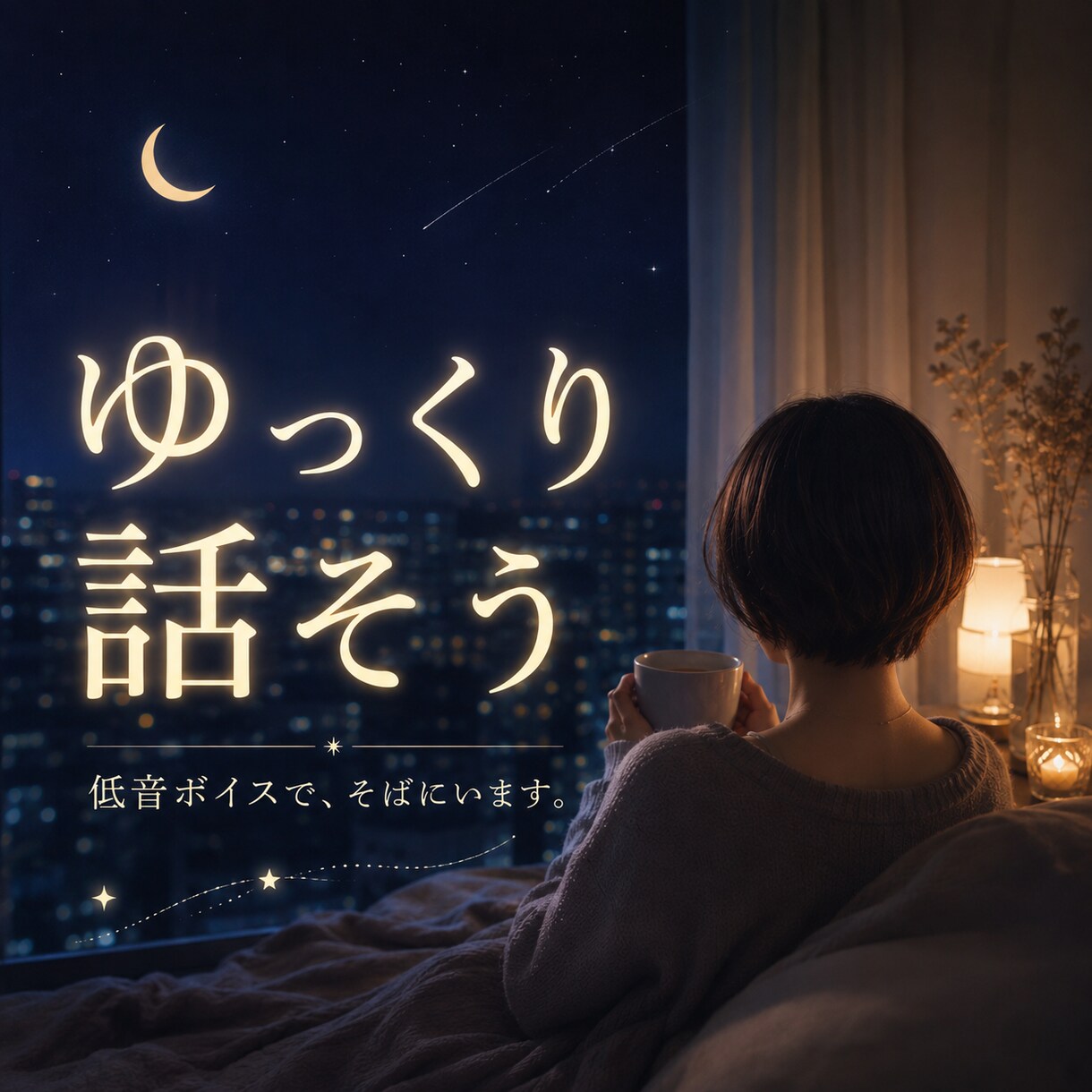 眠れない夜に⭐︎低音ボイスのお姉さんが側にいます 落ち着いた雰囲気で眠気をそっと連れてきます。悩み相談もOK イメージ3