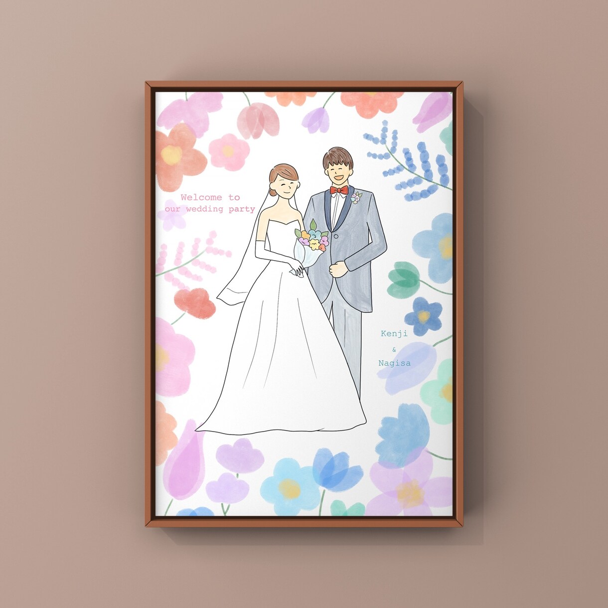 幸せ感たっぷりのかわいいウェルカムボード作成します ウェルカムボード、結婚式アイテム、プレゼントにも イメージ1