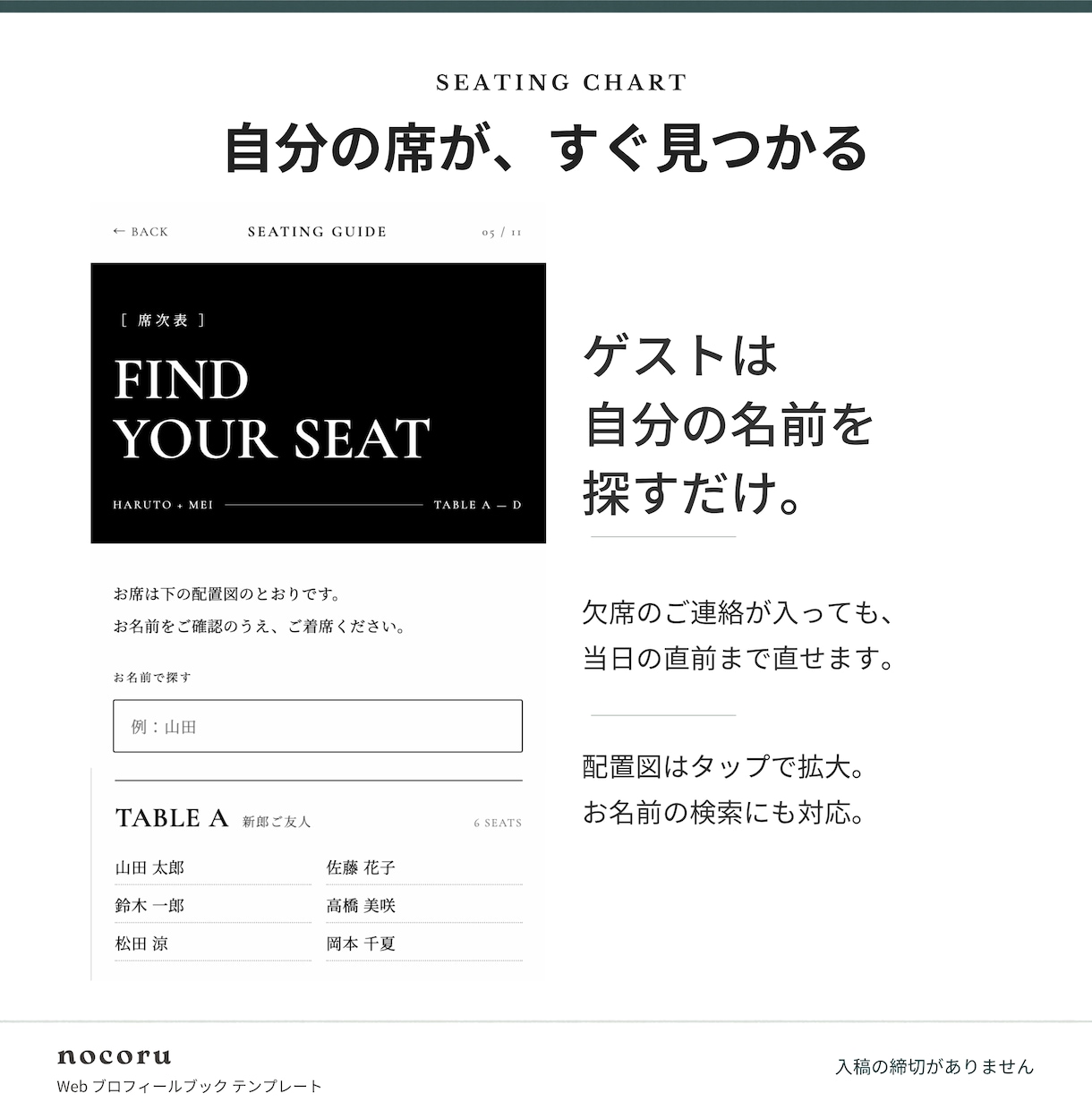 式後も開かれるWebプロフィールブックを届けます 【先着3名様モニター価格】席表・案内カード付き／直前修正OK イメージ6