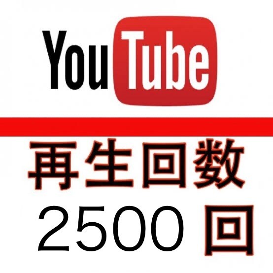 YouTube動画＋2500再生数拡大します 高コスパ！1再生あたり1円以下！ イメージ1