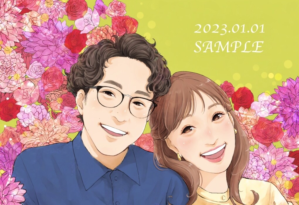 ウェルカムボード おしゃれ結婚式イラスト描きます ウエデイングやカップルの大切な記念日に✨️ イメージ2