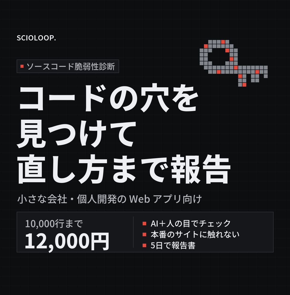 コードの脆弱性を調査し修正方法まで報告します 小規模な企業・個人開発のWebアプリ向け。1万行まで イメージ1