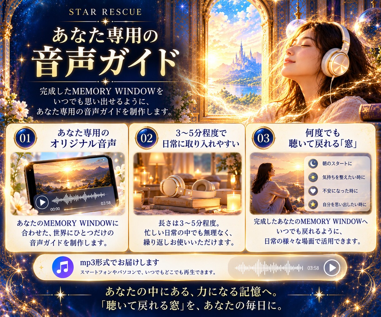 あなたを支える1つの記憶の窓を一緒に構築します まずは1つのMEMORY WINDOWから イメージ10