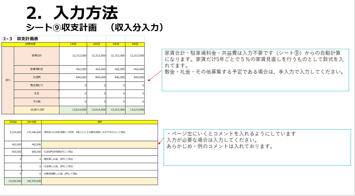 新築木造以外用40年、事業計画書フォーム販売します 銀行融資に成功した、事業計画書フォーム販売 イメージ5