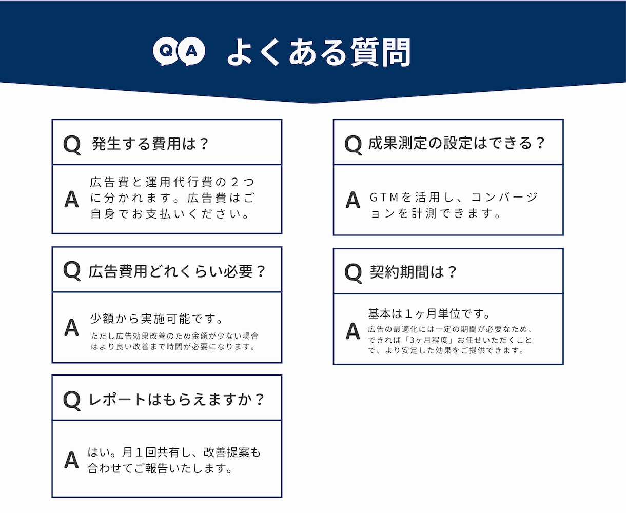 現役運用者が丁寧にgoogle広告を運用代行します 【法人対応】google広告についてお気軽にご相談ください。 イメージ8