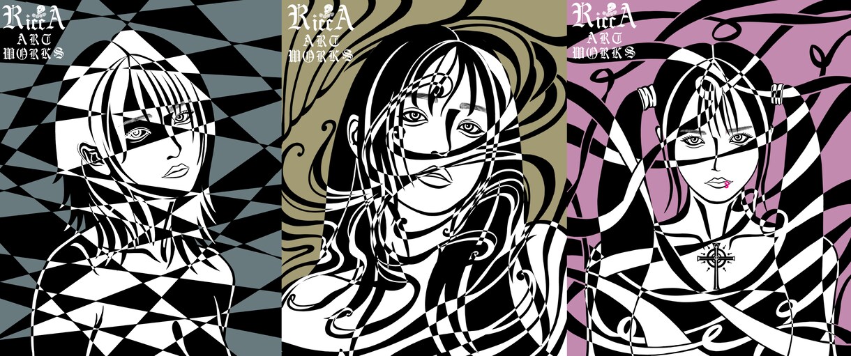 写真をもとに似顔絵、オリジナルアイコン描きます ダークで個性的な雰囲気のアイコンを制作します。 イメージ8