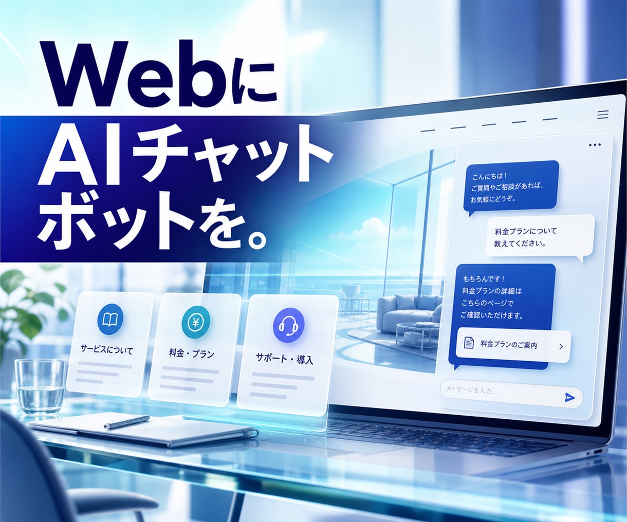 Web用AIチャットボットを導入します FAQ整理から設置・動作確認まで対応 イメージ1
