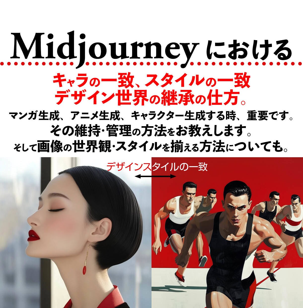Midjourney活用、究極のノウハウを教えます デザイン歴39年、AI歴36年のMidjourney究極活用 イメージ2