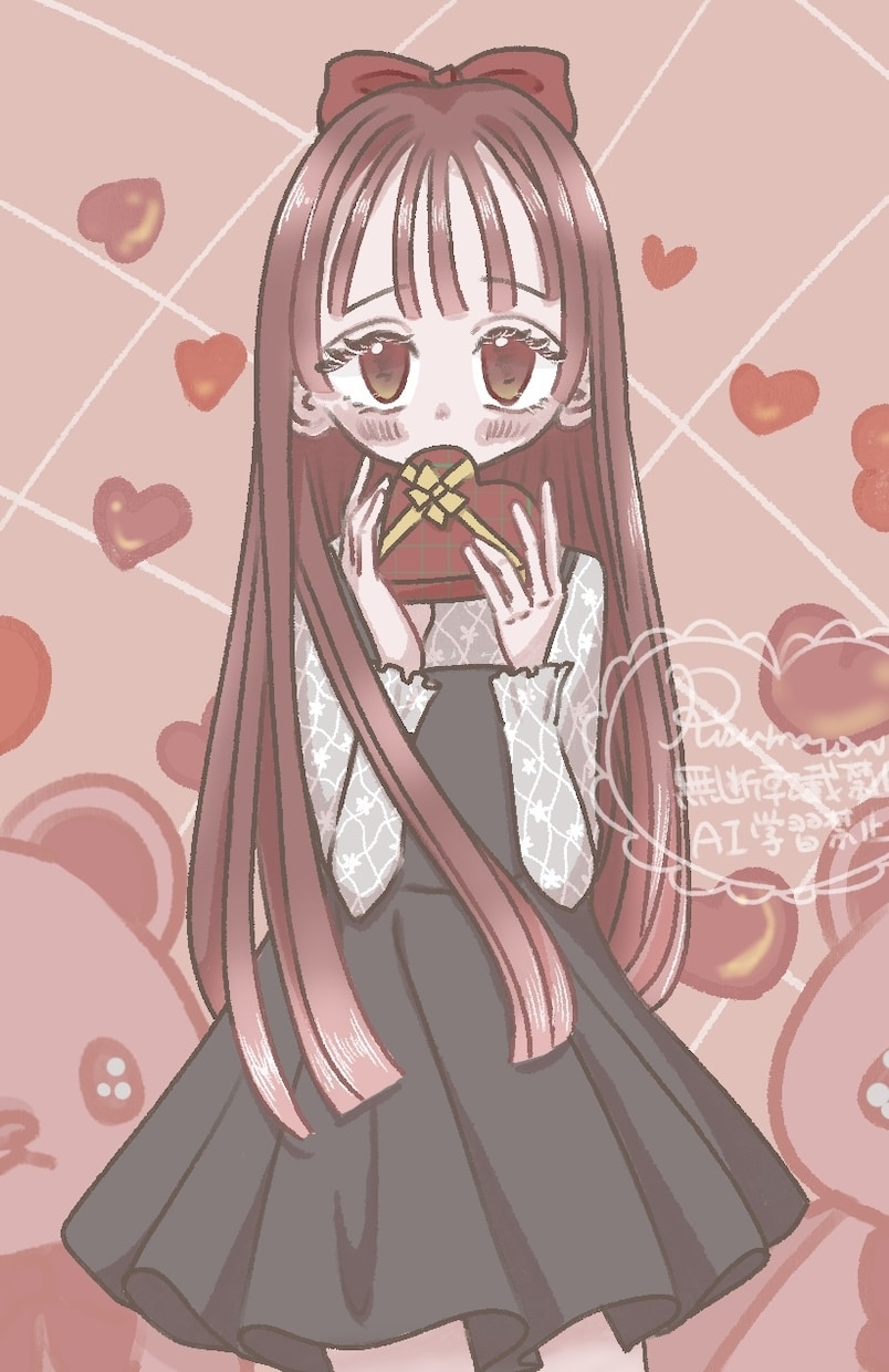ふんわりかわいい女の子描きます グッズ作成などへ　リボンとフリルがポイント！ イメージ6