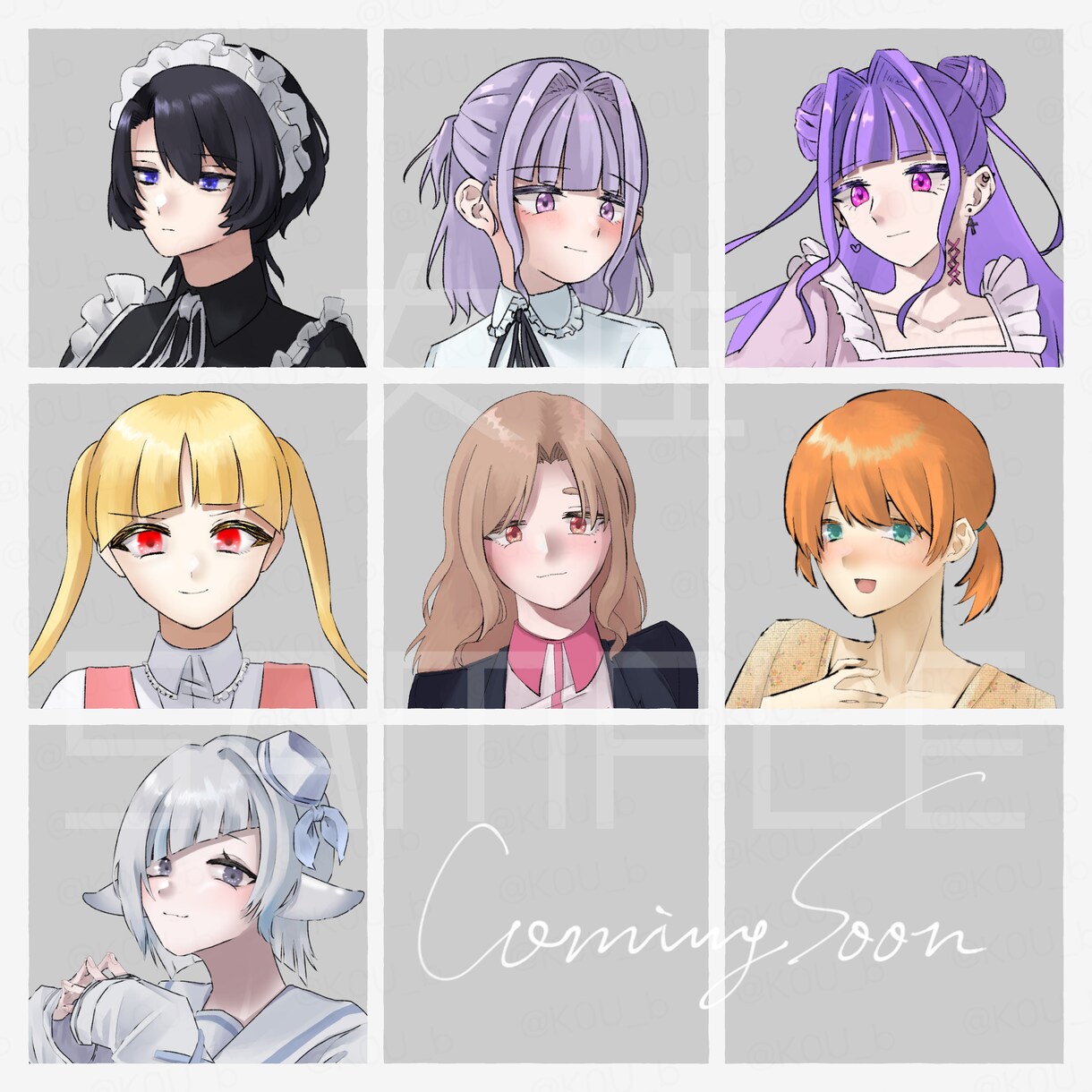 TRPG立ち絵お描きします 特徴的な絵柄+まばたきGIFで、一味違う立ち絵を！ イメージ4