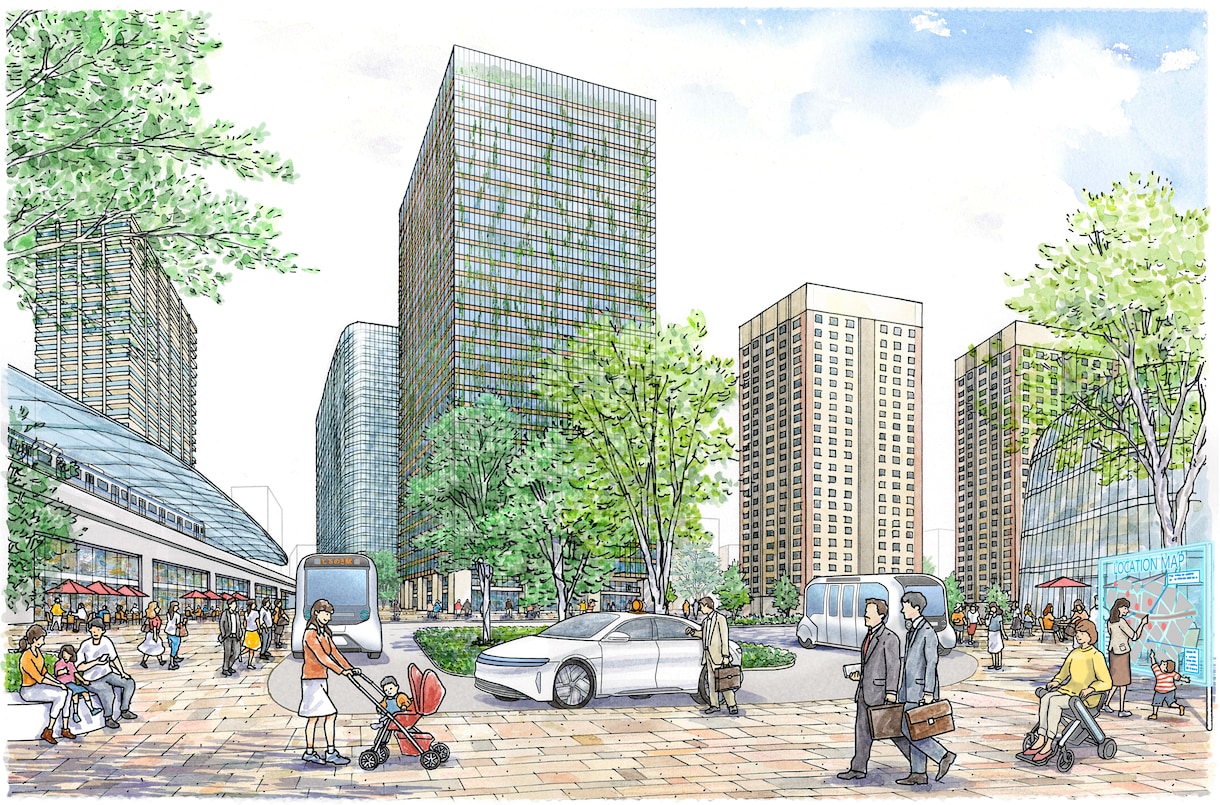 最強の手描きパース制作会社が建築イラスト制作します ★手軽なスケッチから緻密本格鳥瞰図まで! イメージ5