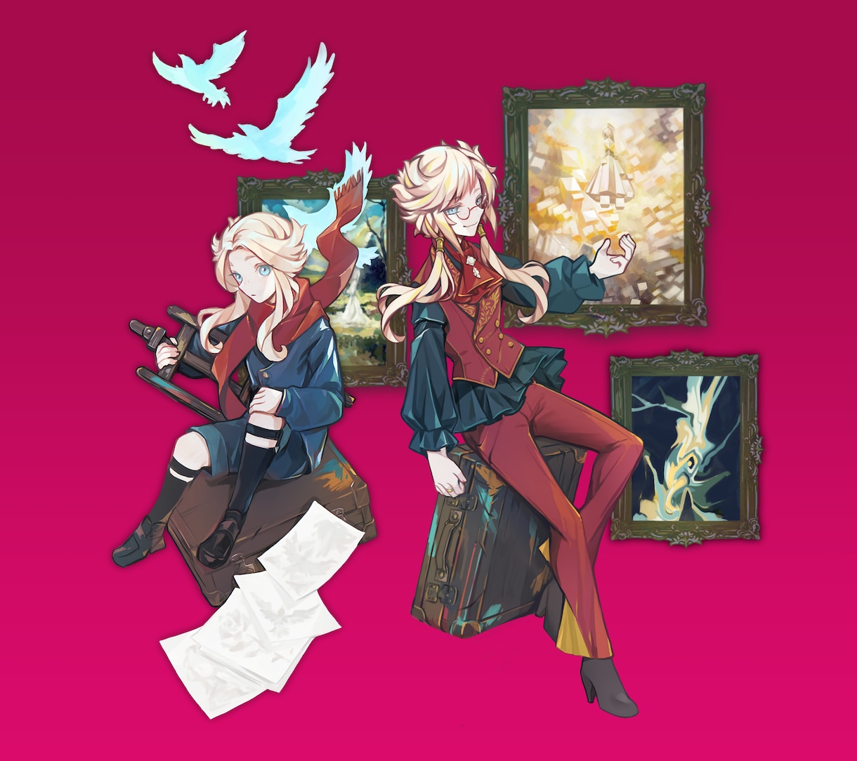 立ち絵・キャラクターイラストを描き起こします 絵の具のような質感で貴方のためだけのイラストをお届けします! イメージ1