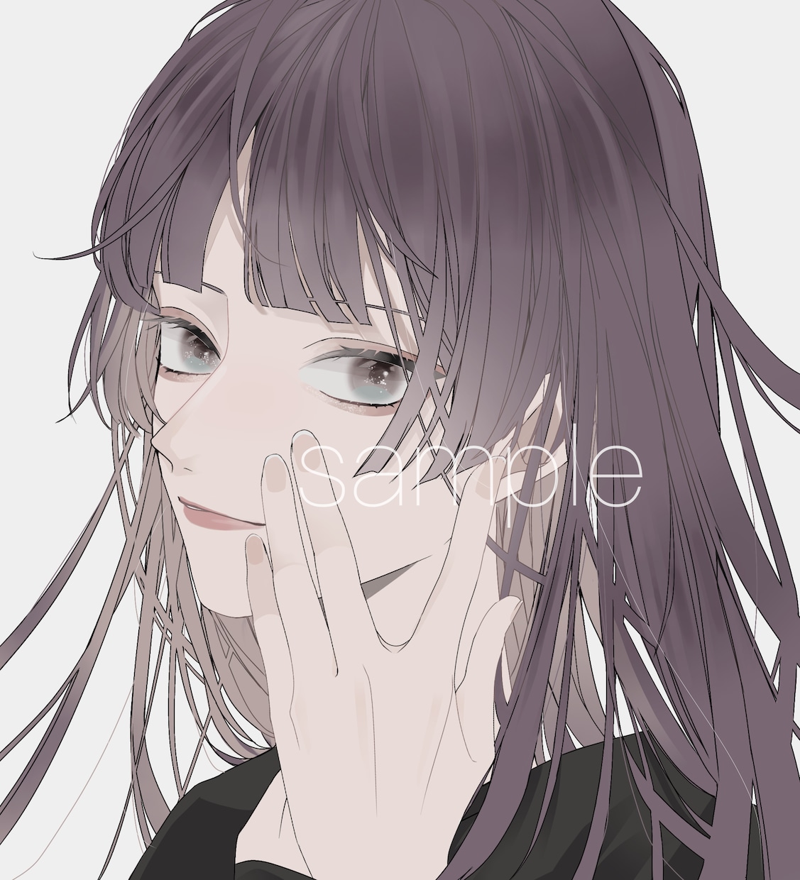 彩度低めの男女アイコンを描きます 儚げ、色素薄めの色合いの男女お描きします。 イメージ2