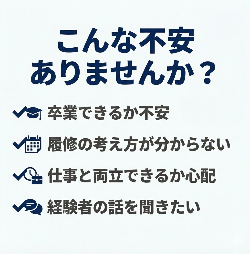 近大通信の履修・学習計画を60分で整理します 相談後3日以内に「次の30日 行動計画」をお渡し イメージ2