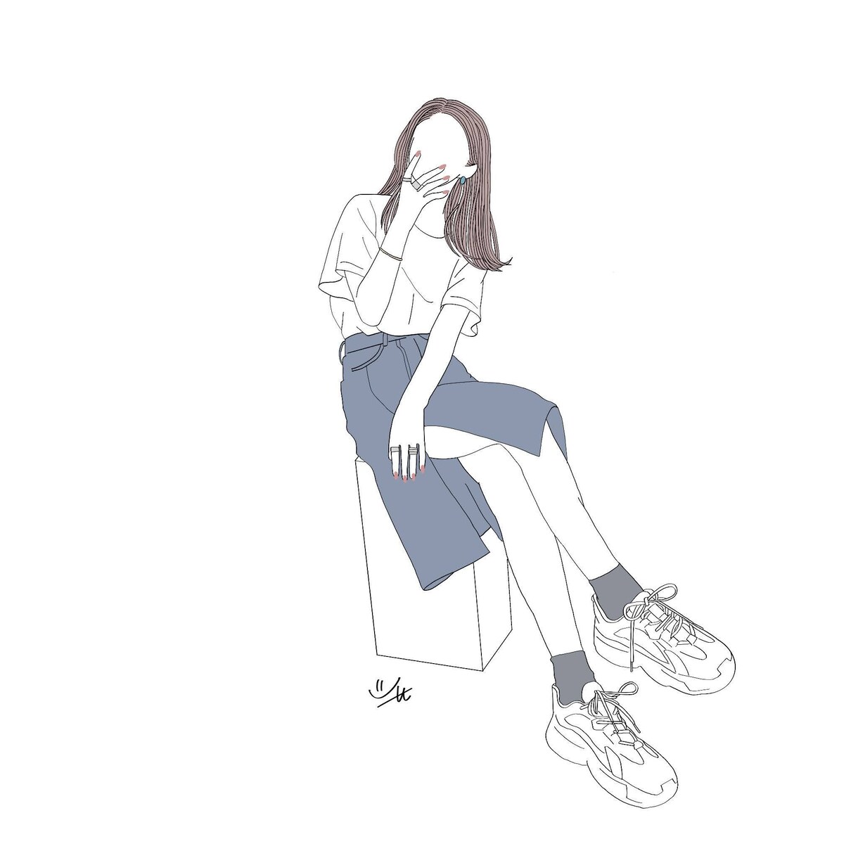 お洒落なイラスト描きます アイコンや名刺用に淡色でデザインします イメージ5