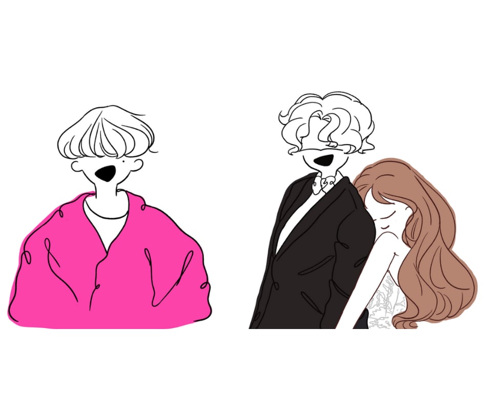 大人可愛い♡おしゃれなシンプル線画アイコン描きます 男性にもおすすめ◎｜ウェディング｜韓国風ナチュラルイラスト イメージ5