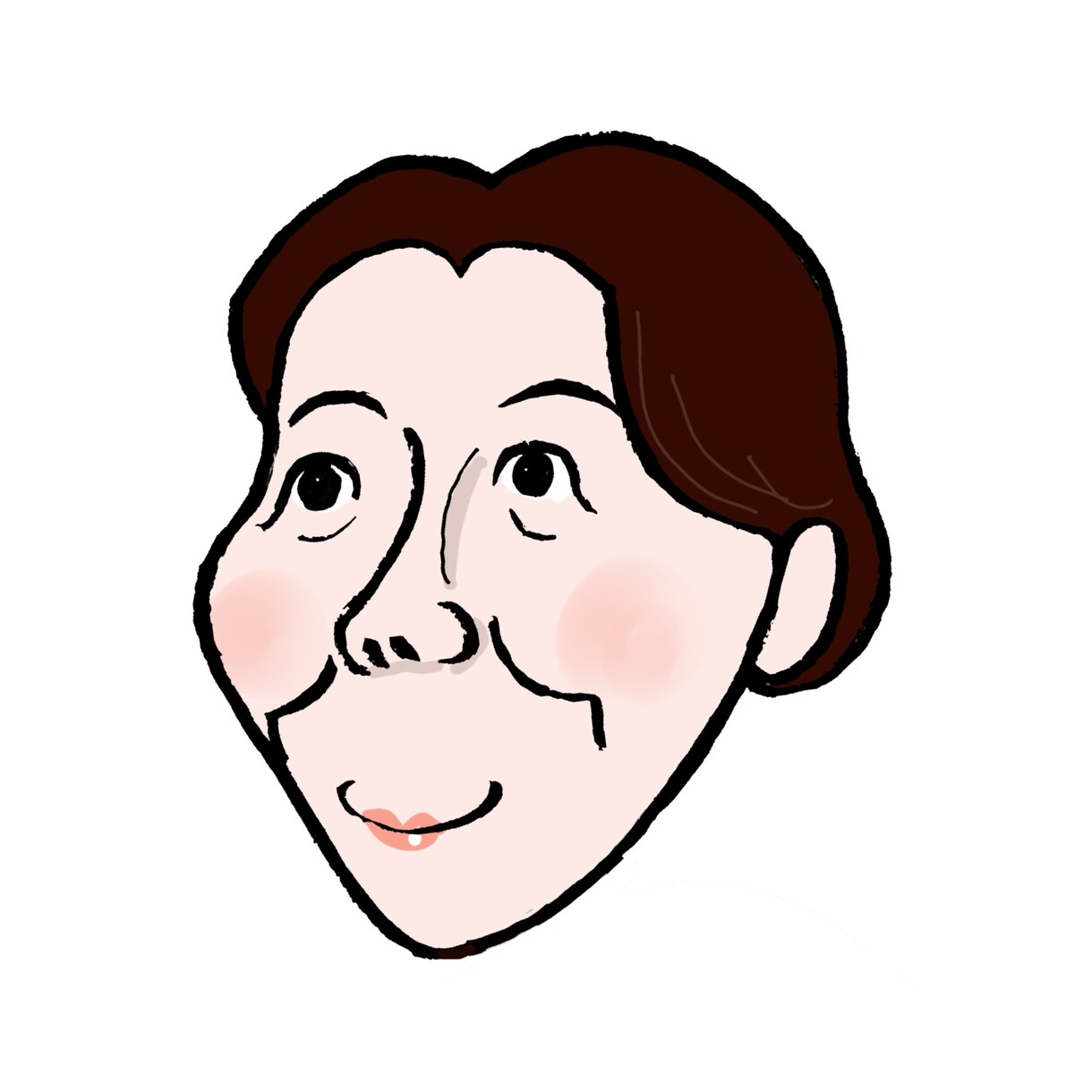シンプルなカラー似顔絵をお描きします SNSのプロフィールアイコンに最適！名刺にもどうぞ。 イメージ1