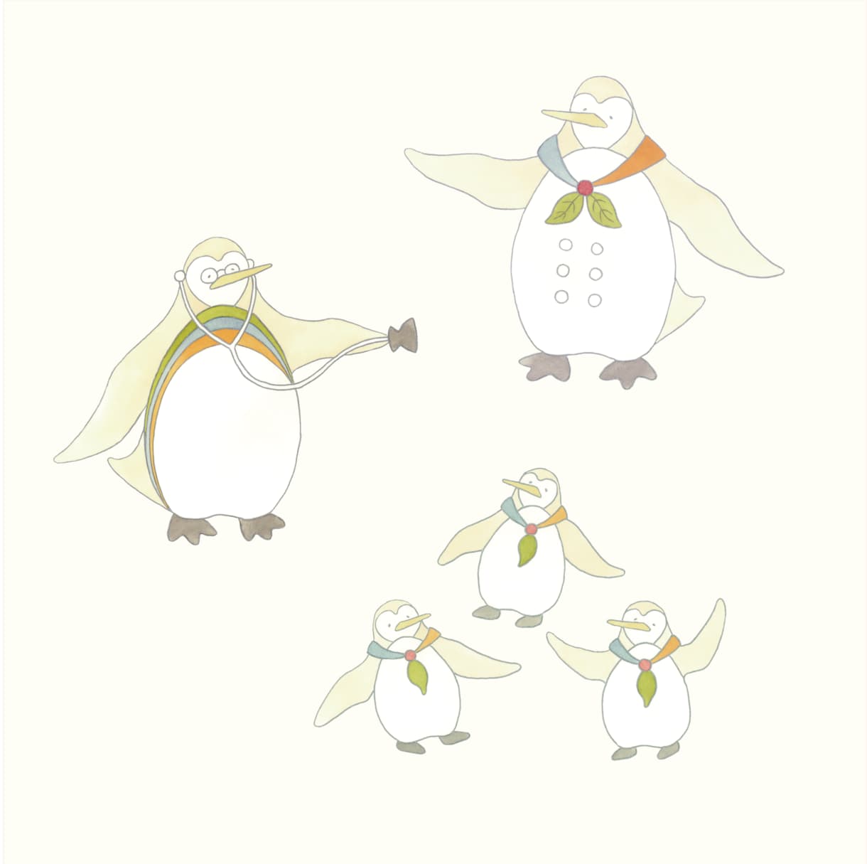 インテリア ステッカーイラスト5案制作します やさしい 楽しい ナチュラル な雰囲気のステッカーイラスト イメージ2
