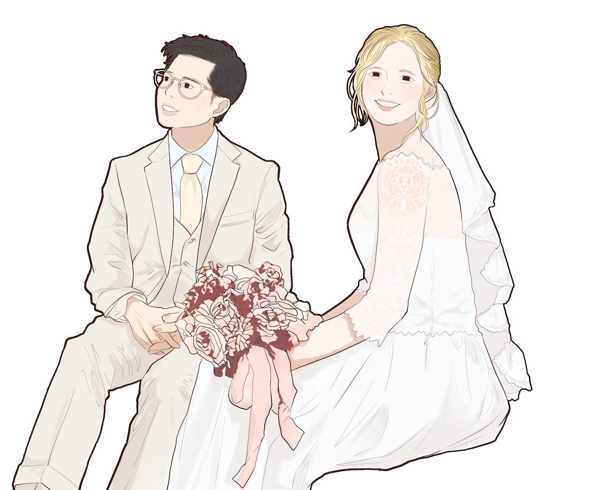 写真ベースの人物のイラスト承ります 写真ベースのイラストを描きます。 イメージ1