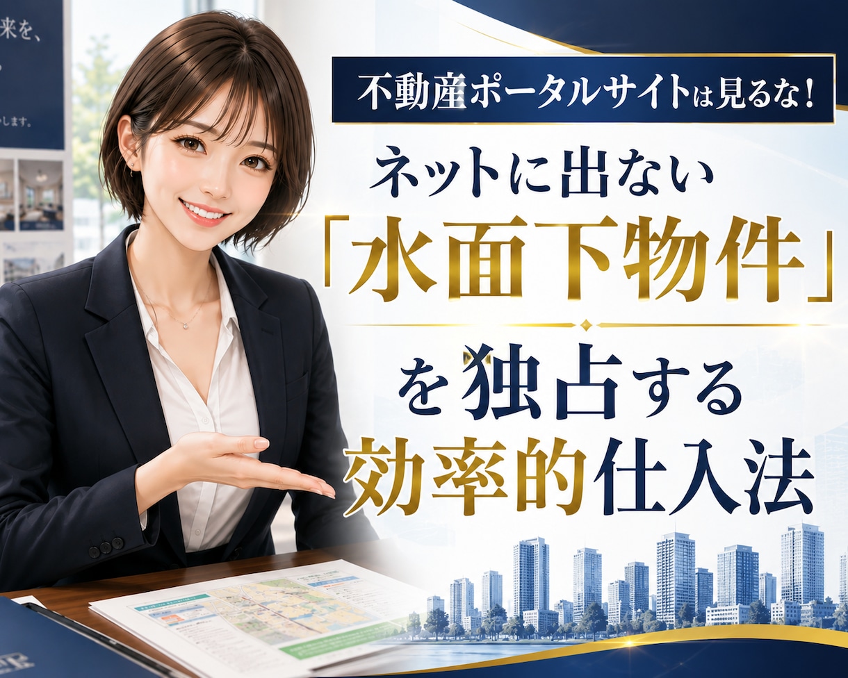 水面下収益物件を独占する効率的仕入法を教えます 業者・近隣から好条件物件を仕入れ続ける最強の戦略 イメージ1