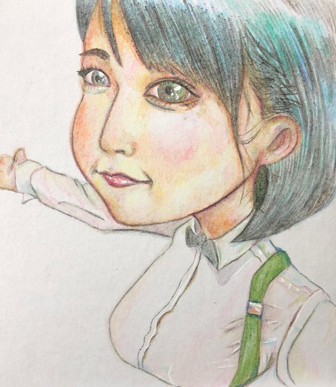 アナログ似顔絵(色鉛筆・水彩など)描きます 結婚式や誕生日などに贈る色紙(以外も可)描かせて頂きます! イメージ1
