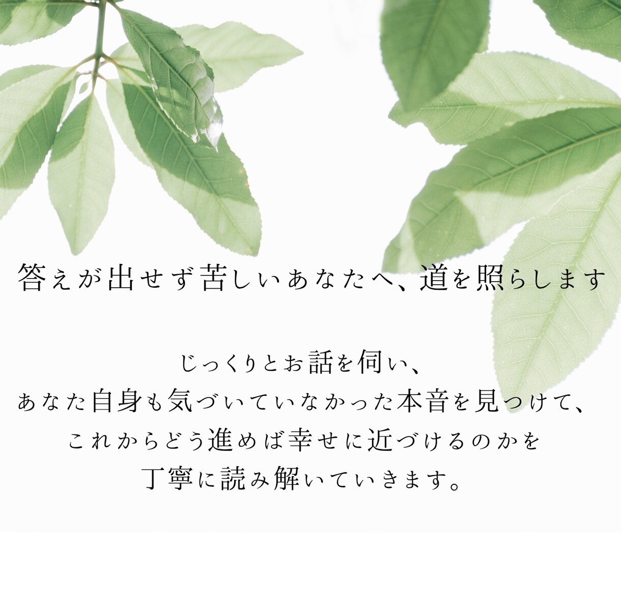 タロット・オラクルカードで心を整理します 丁寧にお話を伺い、カードリーディングで本音を読み解きます イメージ1