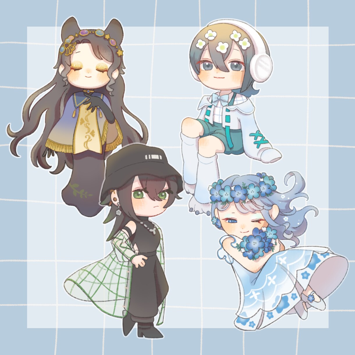 デフォルメイラストお描きします 手描き感あるほんわかなデフォルメ絵を制作!! イメージ8