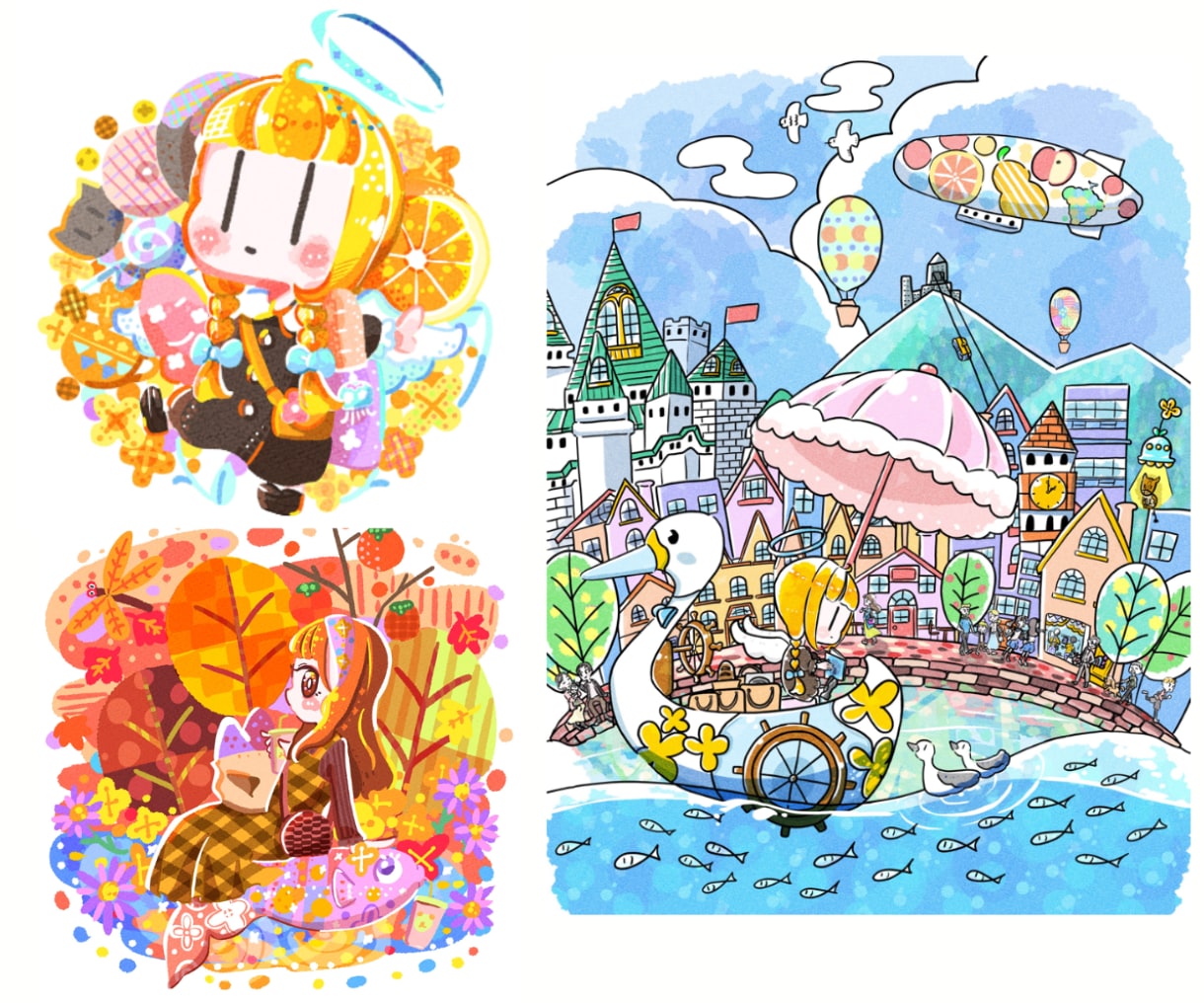 手描きのゆるふわ可愛いイラストを描きます 商用利用◎ 絵本のような優しく可愛い絵柄です。用途様々。 イメージ3