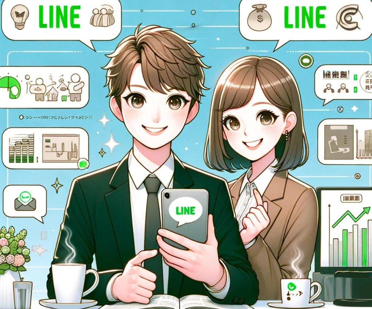 あなたのビジネスに最適なLINE構築をサポートます LINE公式アカウントで顧客との繋がりを強化！ イメージ1