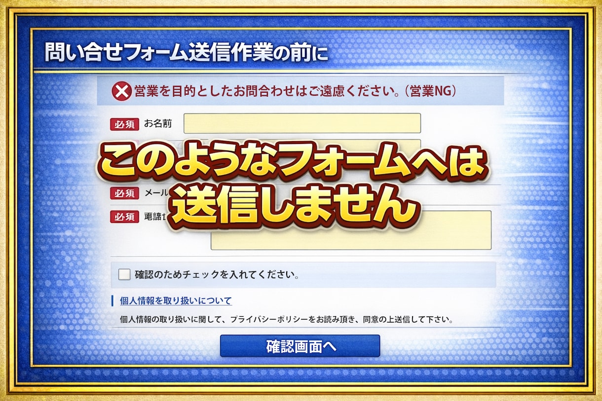 人力で丁寧に問い合わせフォーム送信業務を行います 送信NGスクリーニング込み。1件20円の人力対応で安心 イメージ4