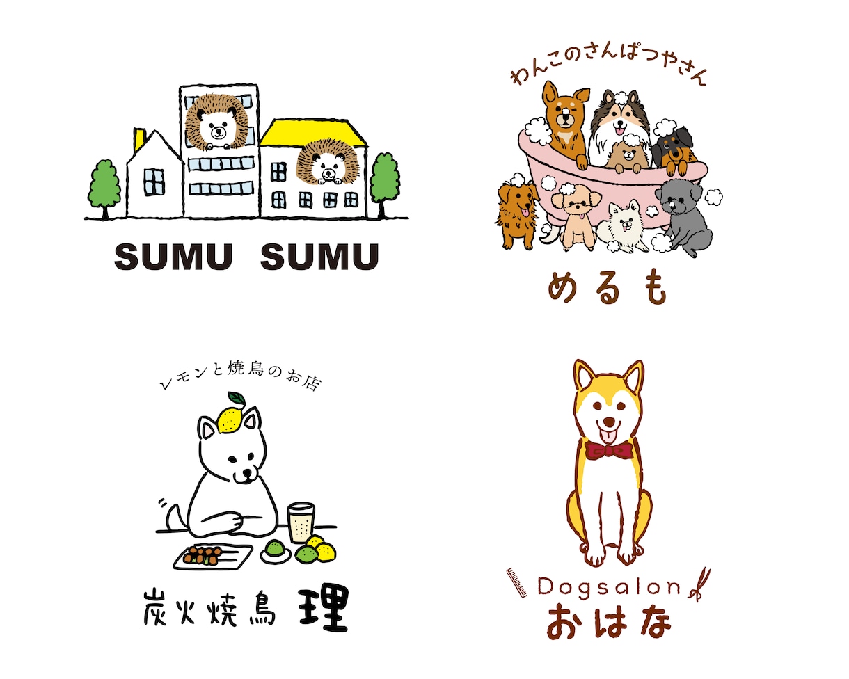 手描きのイラストでロゴ作成します 温かみのある可愛らしいロゴ作成します。 イメージ2